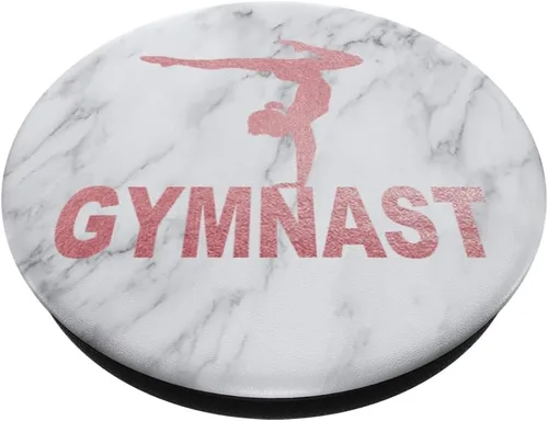 Vista 2 de Gimnasia de oro rosa, mármol de gimnasia – PopSockets Grip y soporte para teléfonos y tabletas