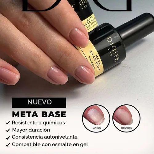 Vista 4 de DIDIER LAB Capa base de gel transparente de alta calidad, esmalte de gel base LED UV, capa base de gel impermeable de larga duración, fuerte