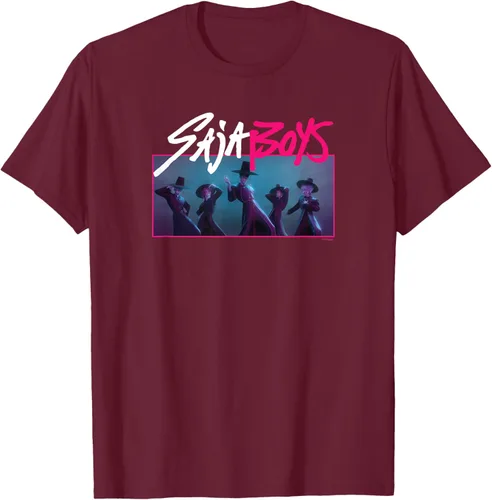 Vista 11 de Camiseta Oficial de KPop Demon Hunters Saja para Niños Negro