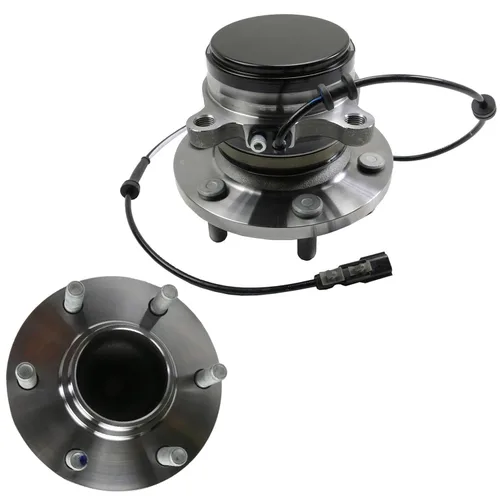 Vista 64 de Detroit Axle - Par de cojinetes de rueda delantera/trasera para Ford Edge 11-14, 09-19 Flex, 13-19 Police Interceptor Sedan, 14-18 Police Sedan