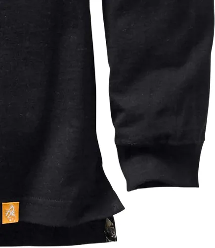 Vista 8 de Legendary Whitetails Camiseta de manga larga para hombre con diseño gráfico, 100% algodón preencogido de alta calidad Negro