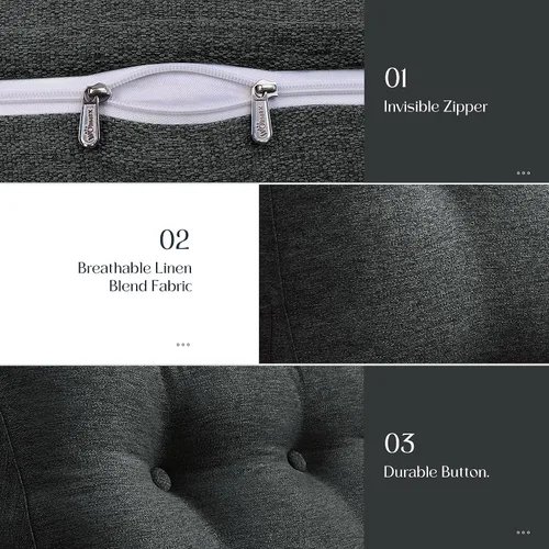 Vista 3 de Almohada de Cabecero de Cuña Tamaño Twin Almohada Grande de Bolster para Cama Almohada Triangular de Lectura Almohada de Apoyo para Sentarse