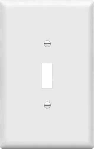 Vista 23 de ENERLITES - Placa de pared para interruptor de luz, acabado brillante, tamaño mediano, hueco para un interruptor de 4.88 x 3.11 pulgadas
