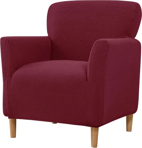 Vista 32 de LiveGo - Funda elástica para sillón de mediados de siglo moderno de 1 pieza, fundas de acento de jacquard para silla con brazos, fundas impermeables