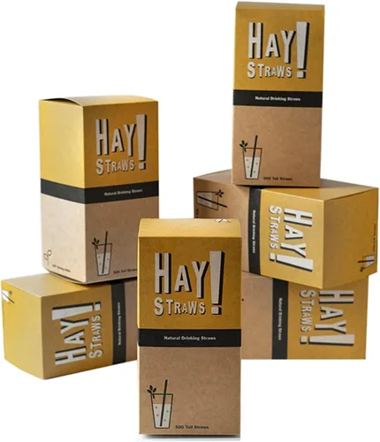 Vista 8 de HAY! Straws Pajitas regulares de 7.75 pulgadas 3000 unidades 100% biodegradables y compostables Duraderas, no se empañan, sin gluten