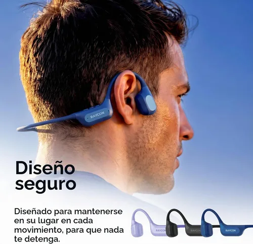 Vista 2 de Raycon Auriculares de conducción ósea todos los días, 2ª generación, color Negro