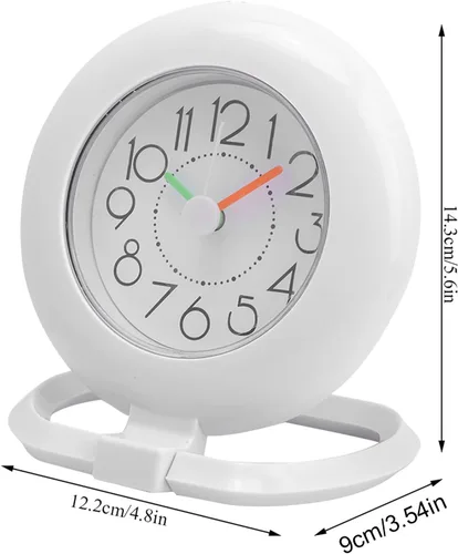 Vista 4 de Reloj de ducha digital de baño, temporizador impermeable para baño, temporizador colgante para cocina, hogar, pared y decoración de mesa (blanco)