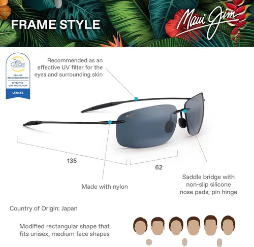 Vista 6 de Maui Jim Gafas de sol deportivas Banyans Asian Fit para mujer