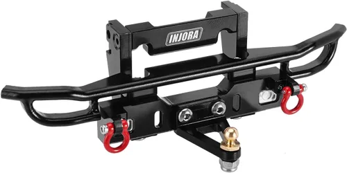 Vista 7 de INJORA Parachoques delantero de aluminio CNC para 1/18 RC Crawler TRX4M Bronco Upgrade (4M-43)