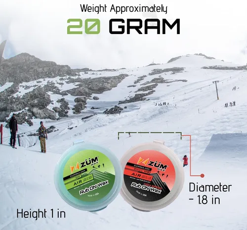 Vista 6 de ZUMWax RUB ON Wax Ski/Snowboard/Nordic Sample Pack - Universal & CHILL HIGH Speed - 0.71 oz cada uno, fácil aplicador de corcho, de larga duración