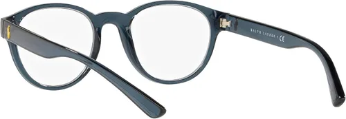 Vista 6 de Polo Ralph Lauren Marcos de anteojos semicirculares Ph2238 para hombre, Azul transparente brillanteLente de demostración