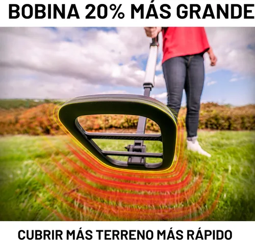Vista 5 de National Geographic Pro Series Detector de metales - Cazador de tesoros definitivo con puntero, bobina grande impermeable de 10" - ligera y plegable