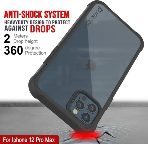 Vista 5 de [Usado] PunkCase Funda [Serie Spartan] Funda transparente resistente con protector de pantalla integrado, protección de cuerpo completo ultra