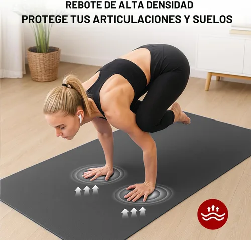 Vista 3 de Stepwaver Esterilla de yoga extragrande de 6 x 4 pies (1/3 pulgadas y 1/4 pulgadas de grosor), antideslizante, ultra duradera, amplia alfombrilla