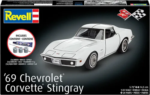 Vista 8 de Revell 1969 Chevrolet Corvette Stingray C3 Kit de modelo de coche todo