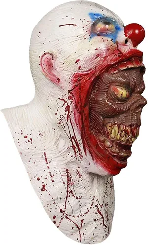 Vista 3 de Demi Sharky Scary Walking Monster Mask Dead Zombie Creepy Halloween Costume Party Latex Full Cosplay Prop Adult navy blue
