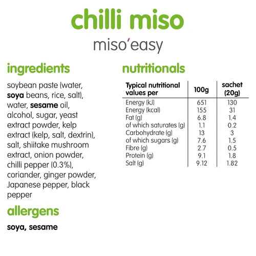 Vista 2 de Itsu Miso'Easy Chilli Miso 2.12 oz (paquete de 12)