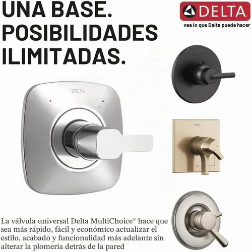 Vista 5 de Delta Faucet R10000-UNWS MultiChoice - Cuerpo de válvula universal para bañera y ducha para juegos de molduras de grifo de bañera