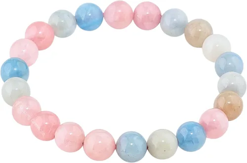 Vista 876 de Amazing Gemstone Pulsera de cristal para mujeres y hombres, pulsera de cristal curativo de protección, pulsera elástica con cuentas de piedras