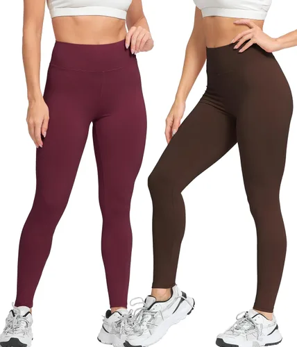 Vista 2 de Natural Feelings - Leggings de cintura alta para mujer, ultrasuaves, elásticos, opacos, ajustados, para yoga, talla única y talla extragrande