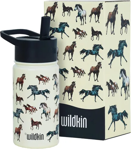 Vista 35 de Wildkin Kids - Botella de agua de acero inoxidable de 14 onzas para niños – Sin BPA, a prueba de fugas, aislada, fácil de limpiar - Ballerina