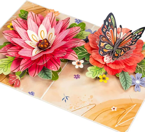 Vista 12 de Paper Love Frndly - Tarjeta desplegable 3D para el día de la madre, la mejor mamá del mundo, para madre, esposa, cualquier persona, 100% reciclada