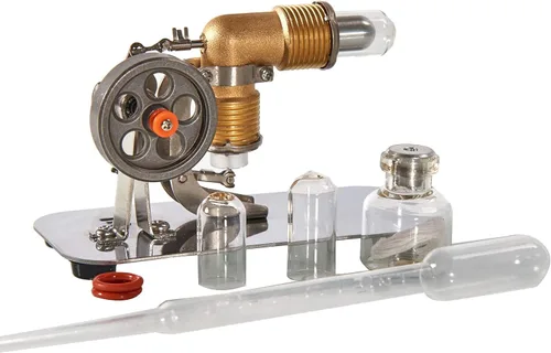 Vista 2 de Sunnytech Mini aire caliente Stirling Engine Mini Hot Live Steam Modelo Educación Juguete HA001-BJ001