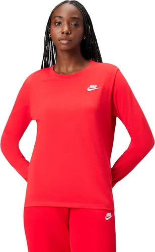 Vista 9 de Nike Sportswear Club - Camiseta de manga larga para mujer Negro/Blanco