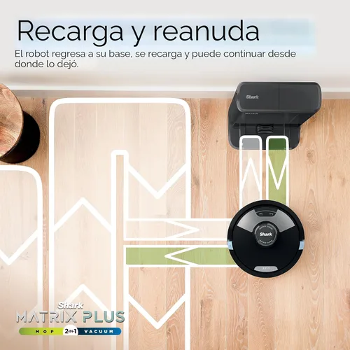 Vista 12 de Shark Matrix Plus Robot Aspiradora y Trapeadora 2 en 1 con Trapeado Sónico, Matrix Clean, Mapeo del Hogar, Base de Vaciado Automático HEPA sin