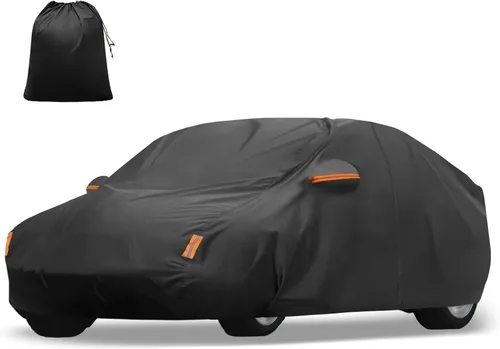 Vista 19 de X AUTOHAUX Funda de coche para Mini Cooper 2DR 2002-2021 210D-PU para exteriores, cubierta completa para todo tipo de clima, con cremallera