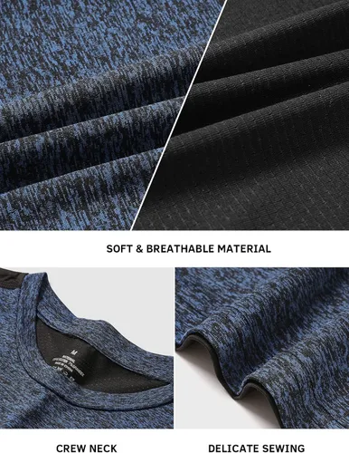 Vista 6 de AMVELOP Paquete de 4 camisetas sin mangas de entrenamiento para hombre, ajuste seco, gimnasio, entrenamiento, deportes, fitness, culturismo