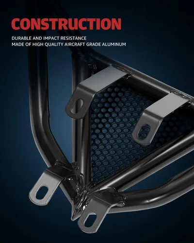 Vista 10 de A & UTV PRO Protector de parachoques delantero, compatible con Yamaha Raptor 700 / 700R 2006-2023, accesorios protectores de parachoques Brushguard