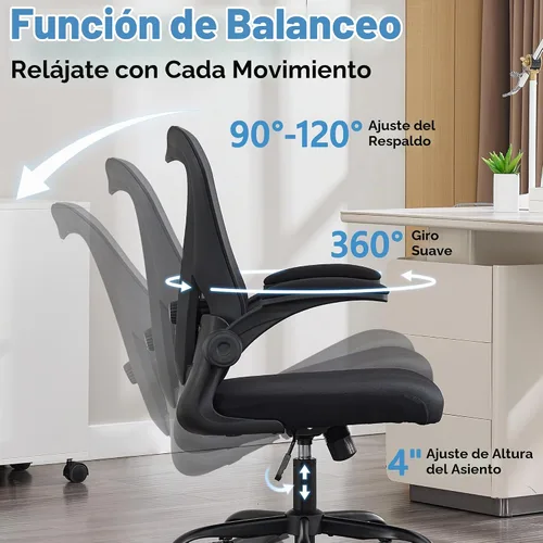 Vista 4 de Office Chair, Ergonomic Computer Desk Chair with Lumbar Support