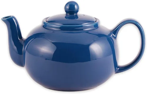 Vista 17 de Colección de teteras de gres RSVP International, apta para microondas y lavavajillas, 16 onzas, azul