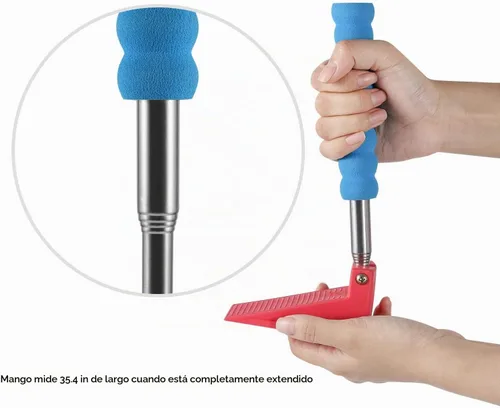 Vista 4 de Remedic Juego de 2 topes de puerta de mango largo – Cuña antideslizante sin doblez El mango extensible ayuda a colocar y quitar cuñas sin