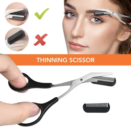 Vista 6 de Kit de cejas, herramientas exfoliantes multiusos para dermaplaning ZTRHYOO - Kit de herramientas de afeitar de cejas para mujeres y niñas, hombres