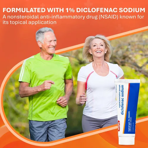 Vista 4 de Rugby Diclofenac Sodium Topical Gel 1%, AINE Anti-Inflamatorio Prescripción Strength Medicated Gel - Alivio diario del dolor de artritis para manos
