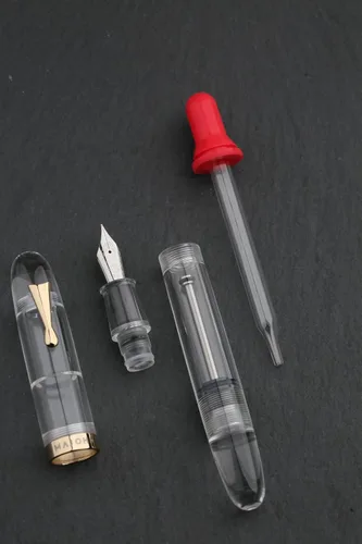 Vista 6 de erofa Majohn C4 Eyedropper - Pluma estilográfica de punta extrafina, acrílico transparente de gran tamaño, bolígrafos de escritura para oficina