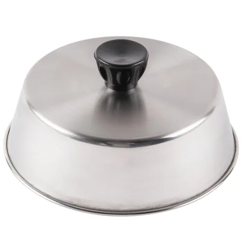 Vista 2 de American Metalcraft BA640S - Cubiertas redondas de acero inoxidable para untar (6 ½") de diámetro.
