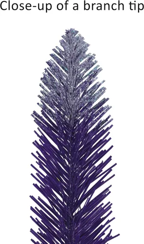 Vista 6 de Puleo International Árbol de Navidad artificial morado preiluminado, verde