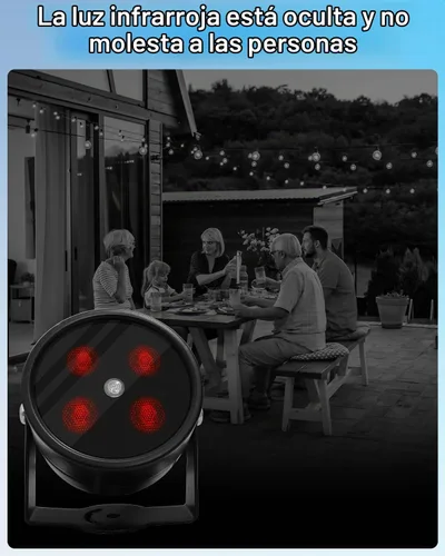 Vista 6 de 4 LED impermeable IR iluminador 90 grados gran angular luz infrarroja