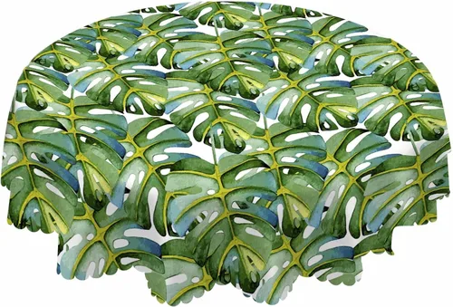 Vista 24 de AOYEGO Mantel redondo marrón con estampado de animales, 60 pulgadas, textura de piel de jirafa, forma irregular, mantel de poliéster para decoración
