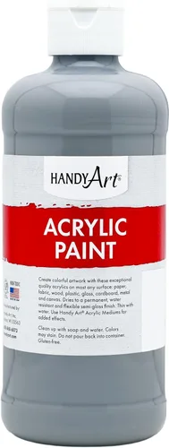 Vista 10 de Handy Art Pintura acrílica, juego de 12 colores, botellas de 16 onzas, acrílico líquido para estudiantes semibrillante, consistencia de flujo