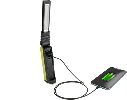 Vista 2 de POWERSMITH Luz de trabajo magnética recargable de 600 LM luz magnética con inundación, punto, modos UV y salida USB (PILB600UV)