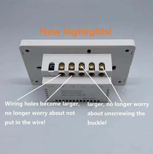 Vista 4 de Interruptor de pared táctil inteligente WiFi funciona con Alexa y Google Home requiere cable neutro, no requiere puerta de enlace. Conéctate a