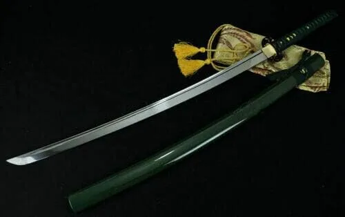 Vista 5 de Espada samurái japonesa de 41 pulgadas, hoja de espiga completa, muy afilada