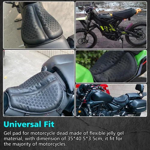 Vista 7 de SUNPIE Cojín de asiento de motocicleta plegable gel suave asientos cubierta
