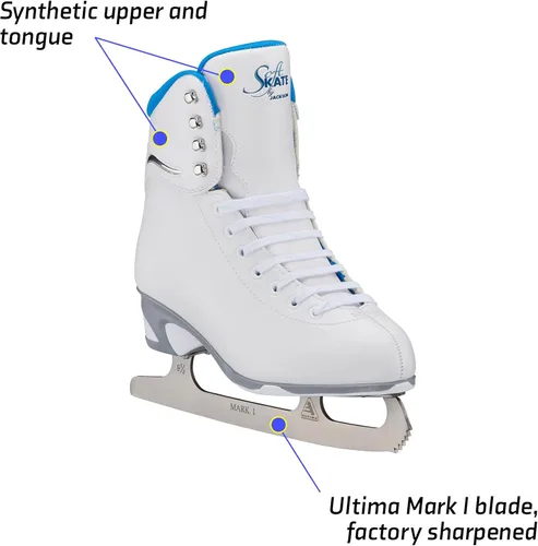 Vista 4 de Jackson Ultima SoftSkate - Patines de hielo para patinaje artístico para mujer/niña, ancho medio Cómodos patines artísticos para patinaje sobre