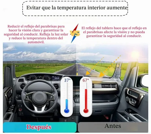Vista 5 de Cubierta de tablero adecuada para Honda Ridgeline 2017-2024/Pilot 2016-2022/Passport 2019-2024, parasol para tablero de coche, accesorios de tablero
