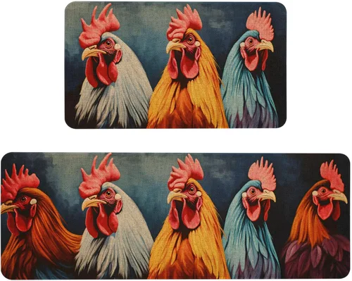 Vista 35 de Mloabuc® Tapete decorativo de flores, tapetes de cocina de arpillera de arpillera para mujer, accesorios de cocina para exteriores, 17 x 30 pulgadas